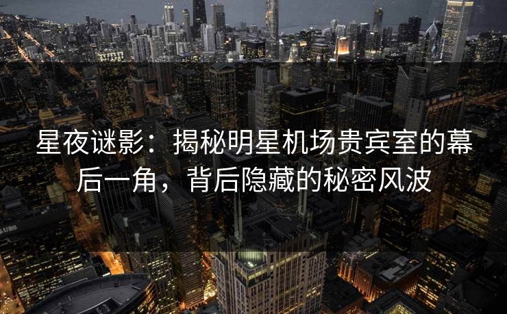 星夜谜影：揭秘明星机场贵宾室的幕后一角，背后隐藏的秘密风波