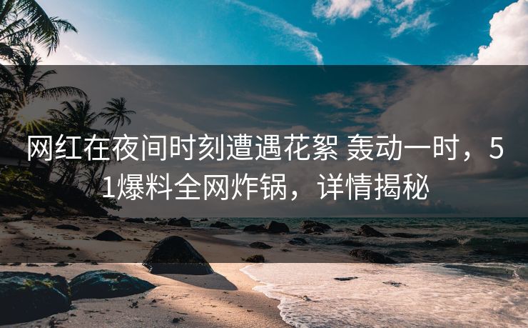 网红在夜间时刻遭遇花絮 轰动一时，51爆料全网炸锅，详情揭秘